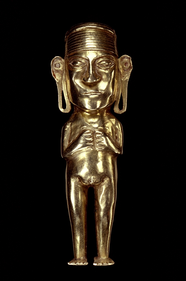 Orejon Goldene Figur eines Inka Adeligen © LindenMuseum Stuttgart Foto: Anatol Dreyer